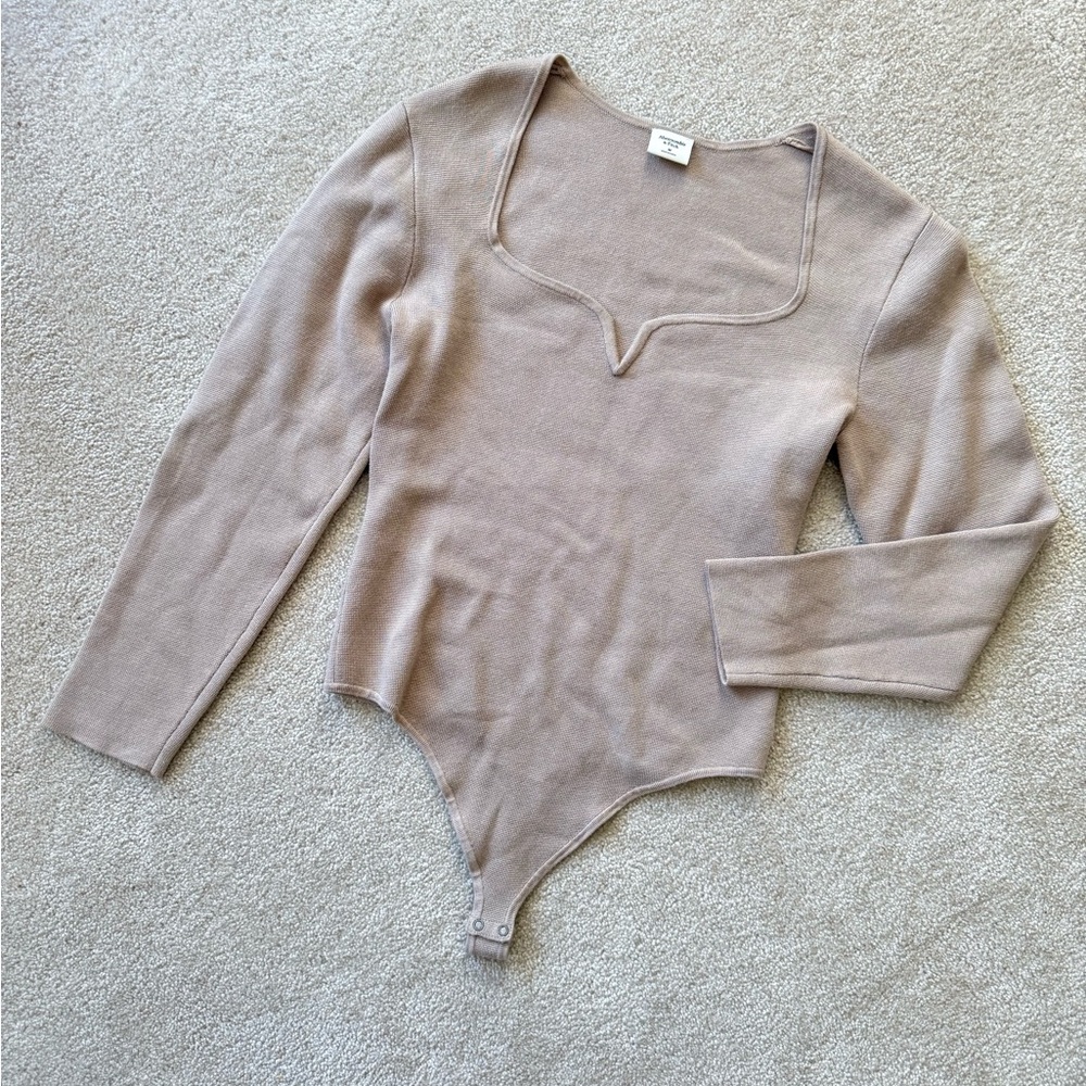 Abercrombie & Fitch Tan Bodysuit size medium